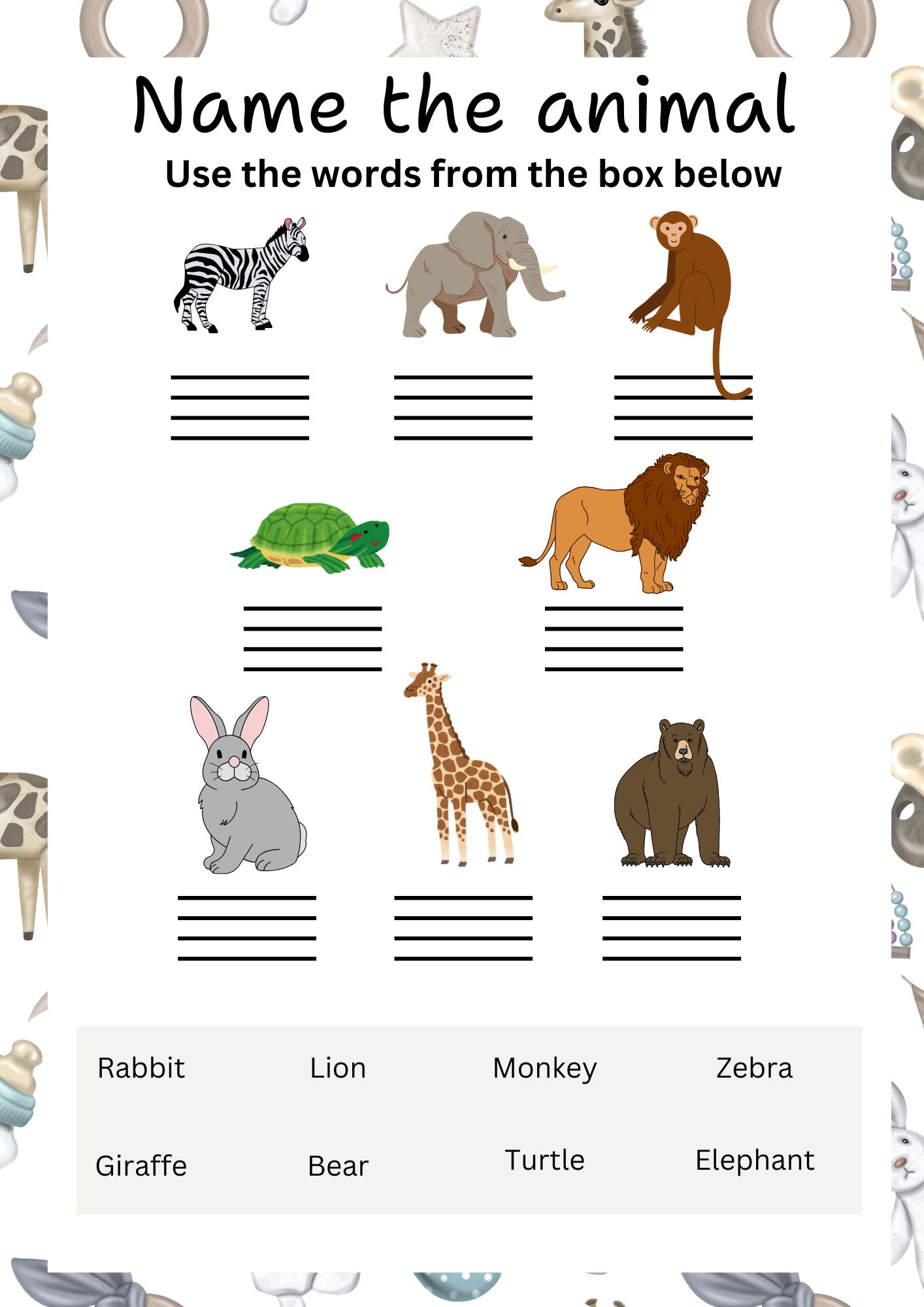 Name the Animals